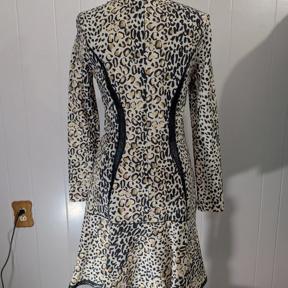 maria grazia severi leopard print Signature dress Size 42 It US 6 - Picture 7 of 11
